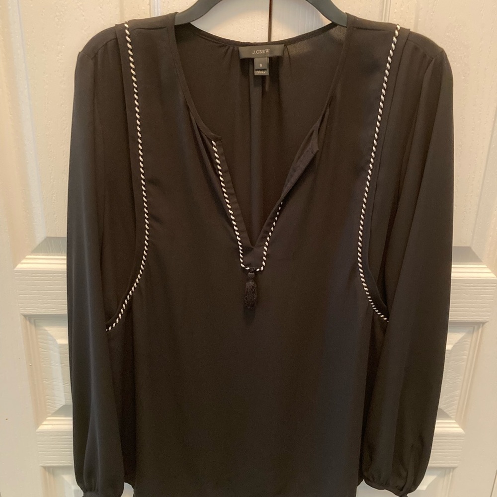 JCrew Black Top, Size 6